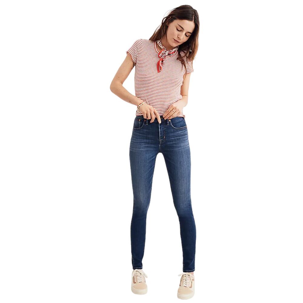 Madewell Blue Denim 10" High Rise Skinny Jeans